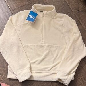 DSG Girls Zip Up Cream Sweatshirt